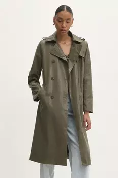 Тренч Answear Lab, зеленый