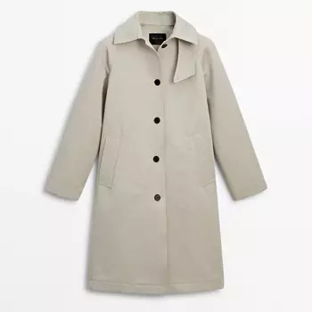 Тренч Massimo Dutti 2-layer, кремовый