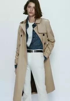 Тренч Massimo Dutti, светло-коричневый