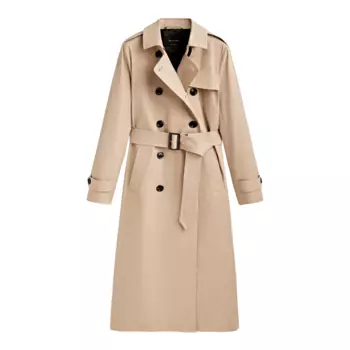 Тренч Massimo Dutti With Belt, бежевый