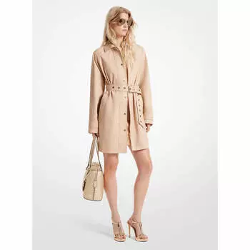Тренч Michael Michael Kors Cotton Twill, бежевый