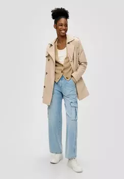 Тренч MIT BINDEGRTEL QS, цвет beige