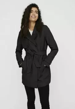 Тренч Reverskragen Vero Moda, черный