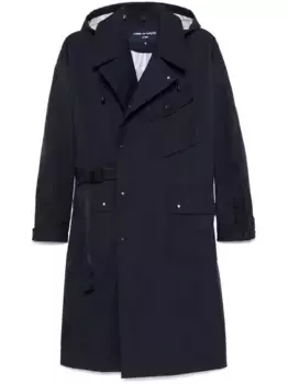 Тренч с капюшоном COMME DES GARCONS, синий