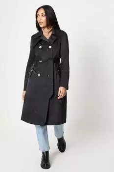 Тренч с миниатюрными деталями Wallis, черный