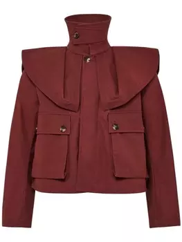 Тренч с объемным воротником JW Anderson, красный