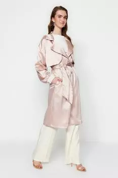Тренч - Серый - Базовый Trendyol Modest