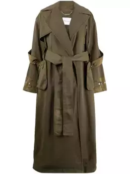 Тренч со вставками BLUMARINE, зеленый