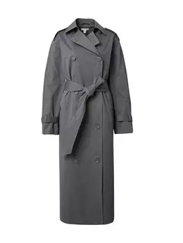 Тренч TOPSHOP Between-Seasons Coat, графитовый