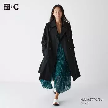 Тренч UNIQLO, черный