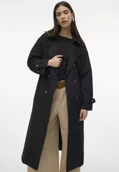 Тренч Vmchloe Boos Vero Moda, черный