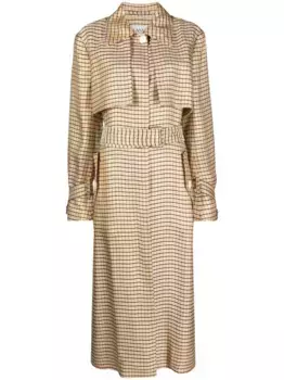 Тренч в клетку Lanvin, оранжевый
