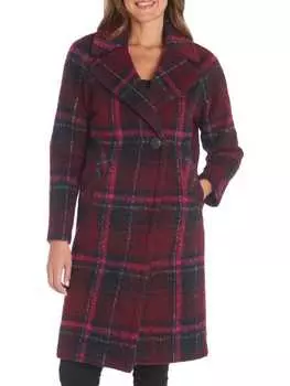 Тренч в клетку Rachel Roy Magenta