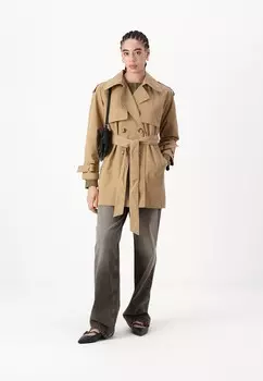 Тренчкот Abercrombie & Fitch, коричневый