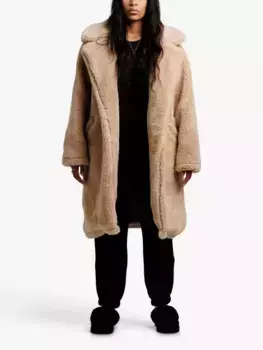 Тренчкот Ony Unisex Oversized Sherpa, кэмел