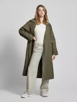 Тренчкот с поясом-завязкой Tom Tailor Denim, оливковый