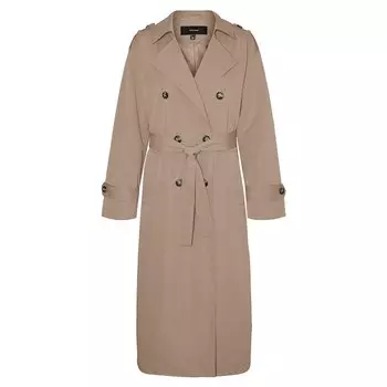 Тренчкот Vero Moda Chloe Long, бежевый