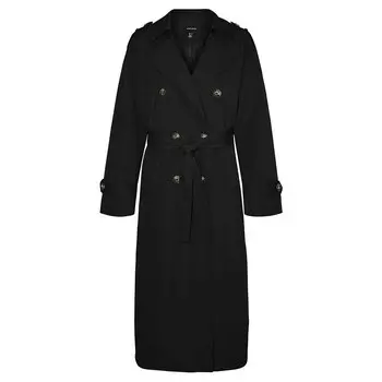 Тренчкот Vero Moda Chloe Long, черный