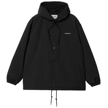 Тренерская куртка с капюшоном Carhartt WIP, черно-белый