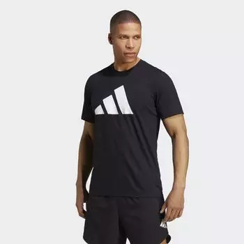 Тренировочная футболка с логотипом Train Essentials Feelready Adidas, цвет Black/White