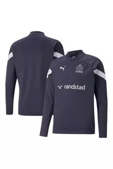 Тренировочная толстовка Olympique de Marseille с молнией 1/4 Puma, синий
