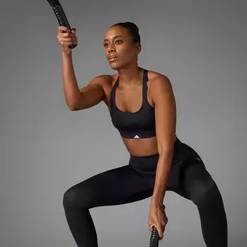 Тренировочный бюстгальтер с высокой поддержкой TLRD Impact Luxe Adidas, цвет Black