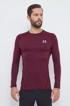 Тренировочный лонгслив Under Armour, бордовый