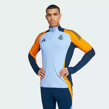 Тренировочный топ для соревнований Real Madrid Tiro 24 Adidas, цвет Glow Blue/Crew Orange/Team Navy Blue 2