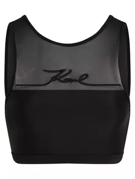 Треугольный бикини-топ Karl Lagerfeld Triangle Bikini Top, черный