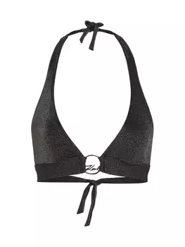 Треугольный бикини-топ Karl Lagerfeld Triangle Bikini Top, черный