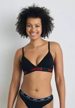 Треугольный бюстгальтер SPORTY LOGO HUGO, черный