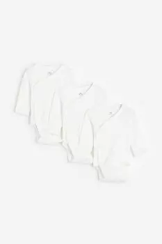 Три пары боди H&M, белый