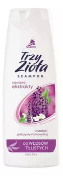 Три травы, шампунь для жирных волос, 250 мл, Trzy Zioa