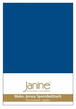 Трикотаж Janine Mako Fine JERSEY, простыня 100% хлопок SpB- 200x200 1 шт. MAKO FINE JERSEY 5007-272-377 королевский синий Original Janine