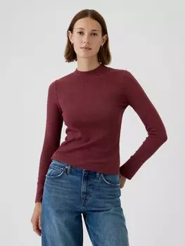 Трикотажная футболка в рубчик Gap, красный