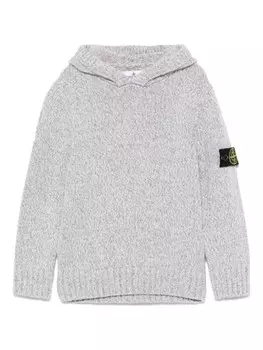 Трикотажная толстовка с капюшоном Stone Island Junior, серый