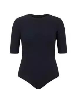 Трикотажное боди в рубчик Suit Yourself Spanx, черный