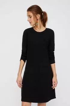 Трикотажное платье с длинными рукавами VERO MODA, черный