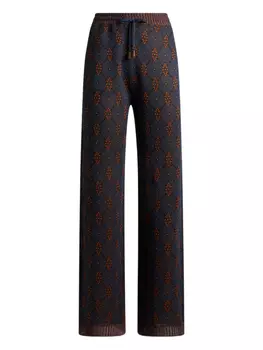 Трикотажные брюки с узором ETRO, черный