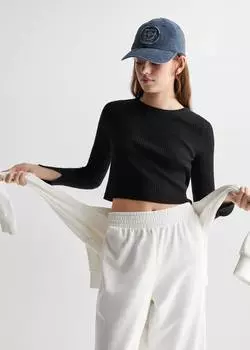 Трикотажные джоггеры MANGO, белый