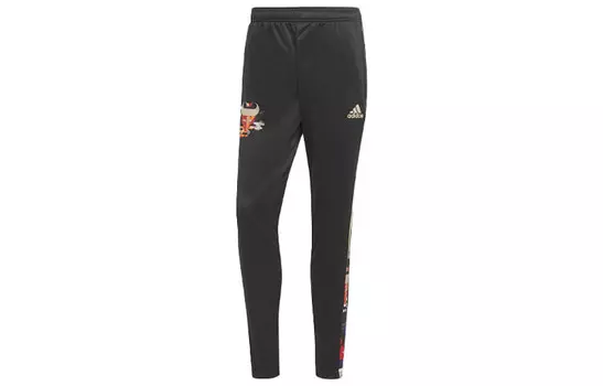 Трикотажные спортивные штаны CNY Collection для мужчин, черные Adidas, черный