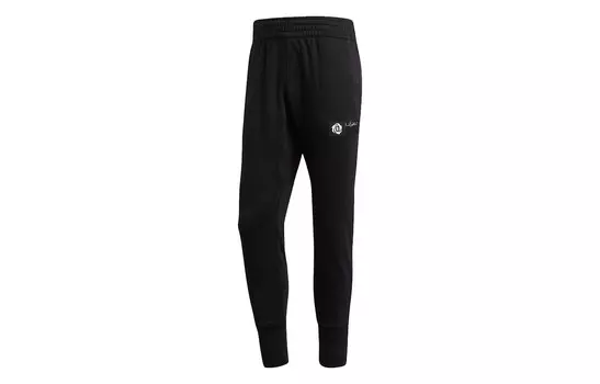Трикотажные спортивные штаны мужские черные Adidas, черный