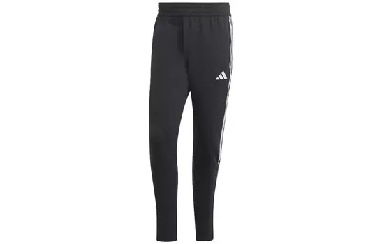 Трикотажные спортивные штаны мужские черные Adidas, черный
