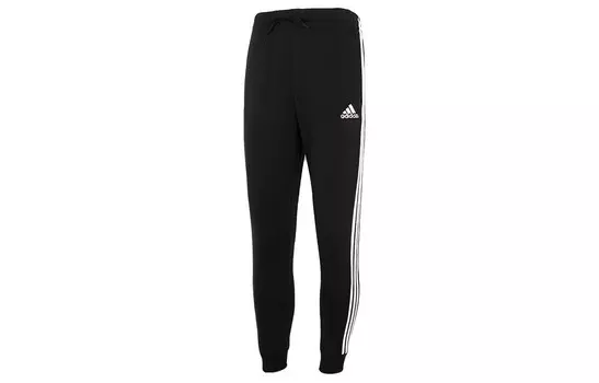 Трикотажные спортивные штаны мужские черные Adidas, черный