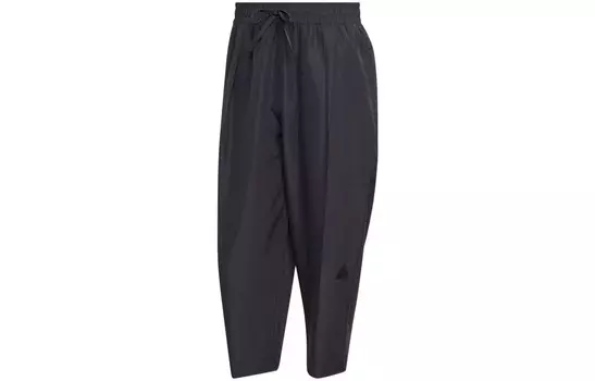 Трикотажные спортивные штаны мужские черные Adidas, черный