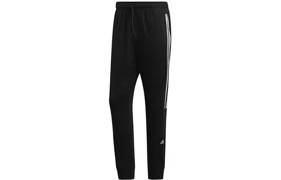 Трикотажные спортивные штаны мужские черные Adidas, черный