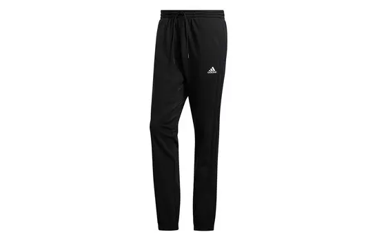 Трикотажные спортивные штаны мужские черные Adidas, черный