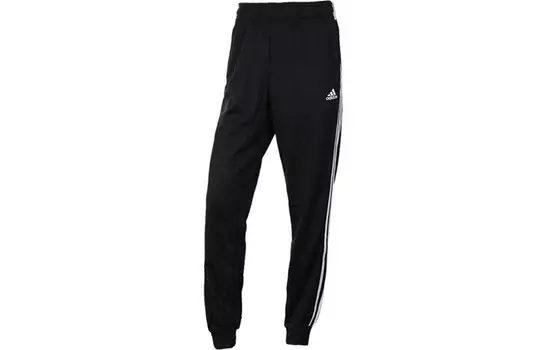 Трикотажные спортивные штаны мужские черные Adidas, черный