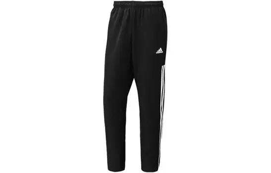 Трикотажные спортивные штаны мужские черные Adidas, черный