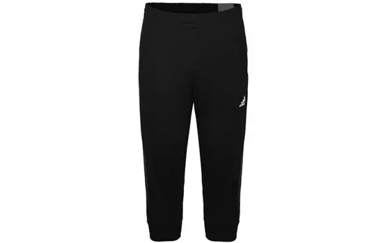 Трикотажные спортивные штаны мужские черные Adidas, черный